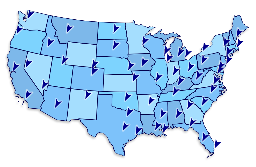 Map of Morning Media Digital Marketing Kiosk Locations