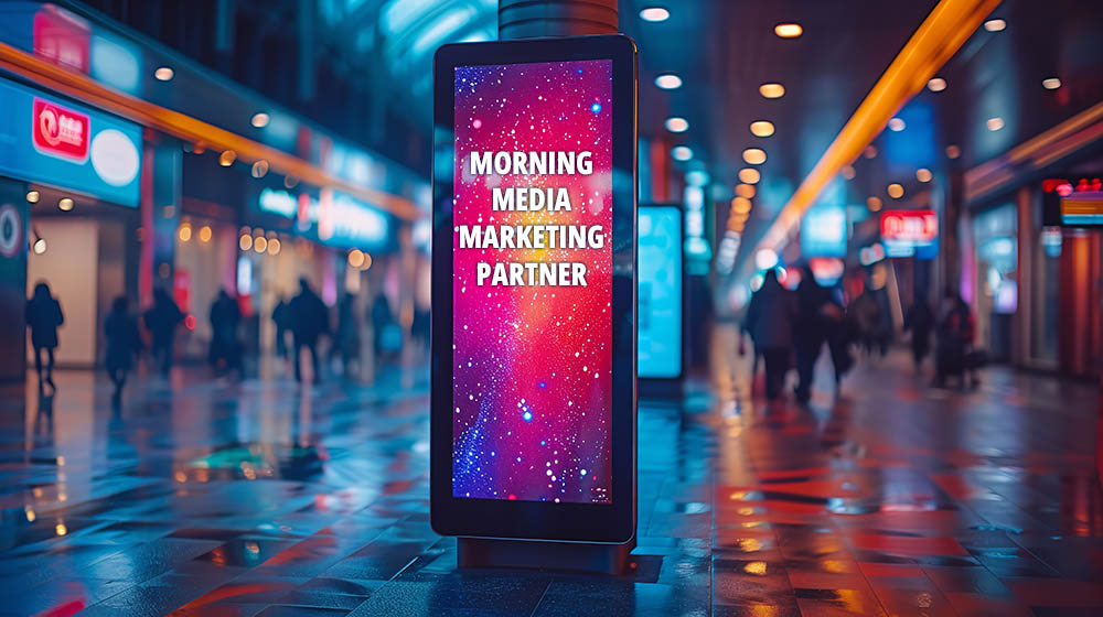 Morning Media Marketing Partner On-Site Digital Advertising Kiosk