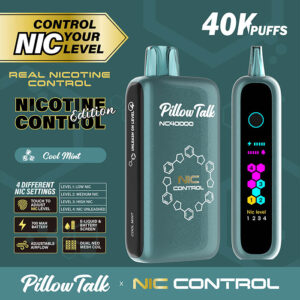 Pillow Talk Nic Control NC40000 Puffs 20ML Disposable Device With Touch To Adjust Nic Level & LED Screen